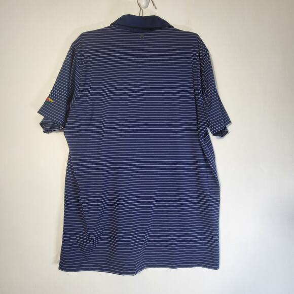 Men's Greyson Polo Golf Shirt Baltusrol Club Embroidered XLarge Blue Striped - Picture 6 of 7